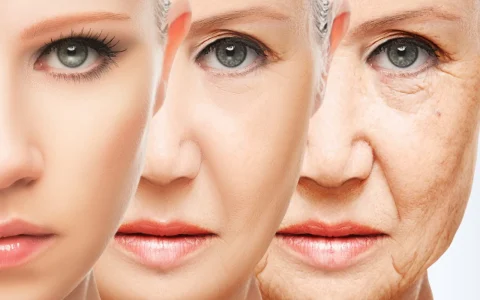 Evolución envejecimiento cara mujer